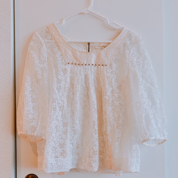 3.1 Philip Lim silk bubble sleeve top - Picture 1 of 7